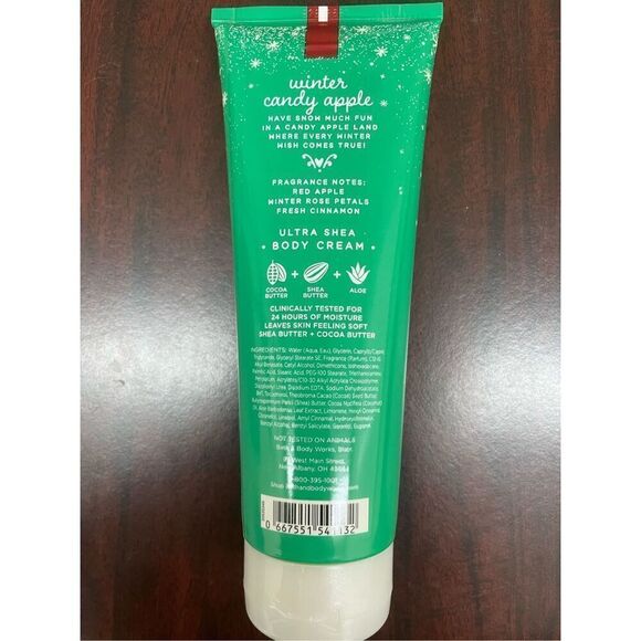 NWT Bath & Body Works Warm Candy Apple Body Cream Size 8 oz - Picture 3 of 5